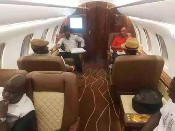 Billionaire Ayiri Emami Flies In A Private Jet To Lagos With His Team. Photos
